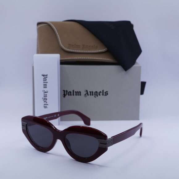 Palm Angels PERI10F MIRACLE 2507 Cat Eye Sunglasses - Red/Dark Grey - Picture 4 of 10